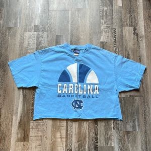 University of North Carolina Tar Heels Basketball Cropped Short Sleeve Tee Shirt